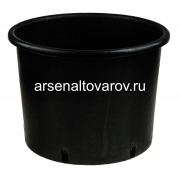 Горшок для рассады пластиковый 35*28 см 25 л круглый литой (IC25B) черный (Аминатрейд)