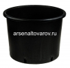 Горшок для рассады пластиковый 35*28 см 25 л круглый литой (IC25B) черный (Аминатрейд) 