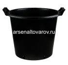 контейнер для цветов и деревьев пластиковый 50*41 см 50 л с ручками (IC50B) черный (Аминатрейд)