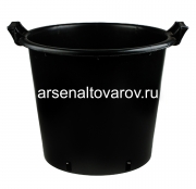Контейнер для цветов и деревьев пластиковый 50*41 см 50 л с ручками (IC50B) черный (Аминатрейд)