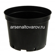 Горшок для рассады пластиковый 22*18 см 5 л круглый формованный (FC5) черный (Аминатрейд)