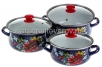 Набор посуды эмалированный 3 кастрюли (2 л + 3 л + 4 л) Апрель-Экстра (Керчь)