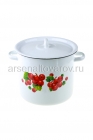 кастрюля эмалированная 5,5 л (С1617) белая с рисунком (Сибирские товары)