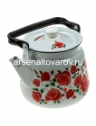 чайник эмалированный 3,5 л (С2716.37*88) Роза плетистая (Сибирские товары)