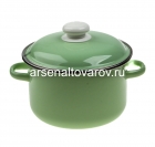 кастрюля эмалированная 3 л (9МD181Р) салатовая (Сибирские товары)