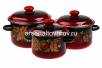 Набор посуды эмалированный 3 предмета (2 л +3 л + 4 л) N15L05 Рябинка 15 (Сибирские товары)