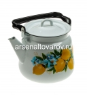чайник эмалированный 3,5 л (С2716*97) Лимоны (Сибирские товары)