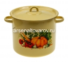 кастрюля эмалированная 5,5 л (С1617/П) с рисунком (Сибирские товары)