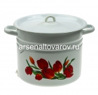 кастрюля эмалированная 9 л (С1622*78) с рисунком (Сибирские товары)