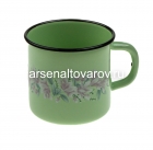 кружка эмалированная 1 л (С0107.С) салатовая с рисунком (Сибирские товары)