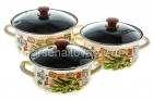 набор посуды эмалированный 3 кастрюли (2 л + 3 л + 4 л) Римские каникулы Экстра (Керчь)