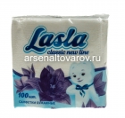 салфетки бумажные 100 листов однослойные Ласла Классик Нью Лайн белые 24*24 см (Россия)