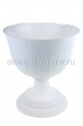 вазон для цветов пластиковый 12 л 36*37,5 см белый Венеция низкий №4 (07184) (Пятигорск)