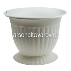 кашпо напольное пластиковое 15 л 29*28 см белое Венеция (07715) (Пятигорск)
