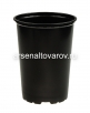 Горшок для рассады пластиковый 14*18 см 2 л Высокая роза формованный (FRC-2) черный (Аминатрейд) 