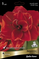 Амариллис махровый Дабл Кинг (в пакете 1 шт) луковичные (Голландия)