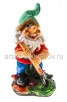 Садовая фигура Гном с лопатой на подставке 43*25 см гипс (148) (Россия)