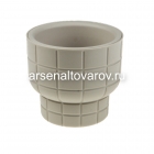 кашпо для цветов пластиковое 1,9/3,25 л 18*16,5 см со вставкой кремовое Каре (М3257) (Идея)