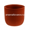 Кашпо для цветов пластиковое  1 л/2 л 15*14 см со вставкой терракотовое Рамона (М3260) (Идея) 