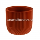 кашпо для цветов пластиковое 7,8/13,95 л 28*25,5 см со вставкой терракотовое Рамона (М3263) (Идея)