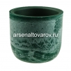 Кашпо для цветов пластиковое  1,9/3,6 л 18*16,5 см со вставкой зеленый слайн Микрит (М3265) (Идея) 