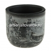 Кашпо для цветов пластиковое  3,7/6,6 л 22*20 см со вставкой серый слайн Микрит (М3266) (Идея) 