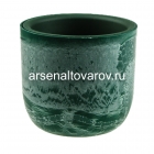 кашпо для цветов пластиковое 7,8/13,95 л 28*25,5 см со вставкой зеленый слайн Микрит (М3267) (Идея)