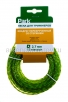Леска для триммера нейлоновая 2,7 мм* 15 м крученый квадрат со стержнем (Парк) (990622) 