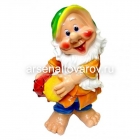 садовая фигура Гном с тамтамом 48*34 см гипс (425) (Россия)