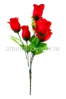 цветы искусственные Роза бутон 38 см (6 головок) 7 цветов (FY087)