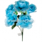 цветы искусственные Роза 38 см (5 головок) 4 цвета (FY051)
