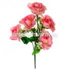 цветы искусственные Роза 30 см (5 головок) 6 цветов (FP229)