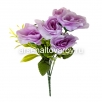 Цветы искусственные Роза 30 см (5 головок) 6 цветов (FP225)