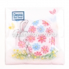 салфетки бумажные 40 листов однослойные Дизайн пасхальный подарок 24*24 см (Десна)