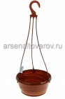 кашпо подвесное пластиковое 2,75 л 22,5*17 см коричневое Венеция (5PL0347) (5Пласт)