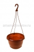 Кашпо подвесное пластиковое  2 л 19*11,5 см коричневое Глория (5PL0620) (5Пласт) 