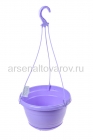 кашпо подвесное пластиковое 2 л 19*11,5 см лавандовое Глория (5PL0622) (5Пласт)