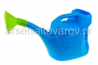 лейка садовая пластиковая 5 л Урожайная с рассеивателем голубая (Ижевск)