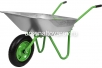 Тачка садовая одноколесная  65 л/ 90 кг оцинкованный кузов пневмоколесо Сибртекс (689615) (КНР) 