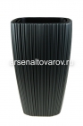 кашпо напольное пластиковое 8/24 л 29*44,5 см графитовое Токко (668) (Эльфпласт)