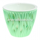 кашпо для цветов пластиковое 7,5 л 25*23,5 см мята Вдохновение (КШ-8673) (BMC)
