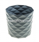 кашпо для цветов пластиковое 3 л 16,5*17,5 см с дренажным дном серый жемчуг Диамант (КШ-4640) (ВМС)