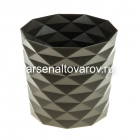 кашпо для цветов пластиковое 3 л 16,5*17,5 см с дренажным дном трюфель Диамант (КШ-5956) (ВМС)