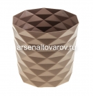 кашпо для цветов пластиковое 3 л 16,5*17,5 см с дренажным дном фраппе Диамант (КШ-4641) (ВМС)