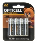 батарейки Оптисел Профессионал АА (пальчиковые) LR06 1.5 V (блистер из 4 шт) (5749) цена за 1 шт