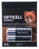 Батарейки Оптисел АА (пальчиковые) LR06 1.5 V (блистер из 2 шт) (6203/0050) цена за 1 шт 