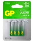 батарейки GP Супер G-Tech ААА (мизинчиковые) LR03 1.5 V (блистер из 4 шт) (6281) цена за 1 шт