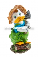 Садовая фигура Утка с топором 18*31 см полистоун (11239-2) (Россия)