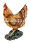садовая фигура Курица на камушке 30*33 см полистоун (12556-1) (Россия)