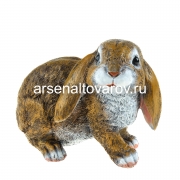 Садовая фигура Заяц вислоухий сидячий 16*19 см полистоун (12690) (Россия)